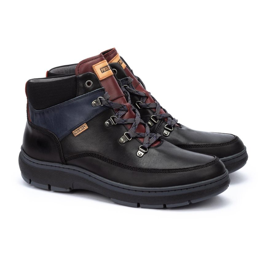 Men's Pikolinos CACERES Ankle Boots Black | NZ SQ8A017